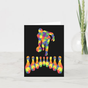 Bowling Autism Awareness Tee For Autism Awareness Card