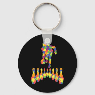 Bowling Autism Awareness Tee For Autism Awareness  Key Ring