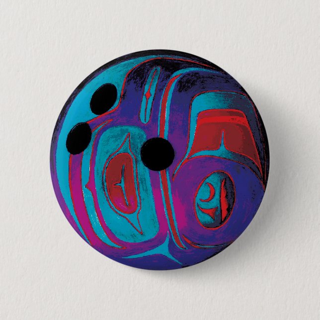 Bowling Ball 6 Cm Round Badge (Front)