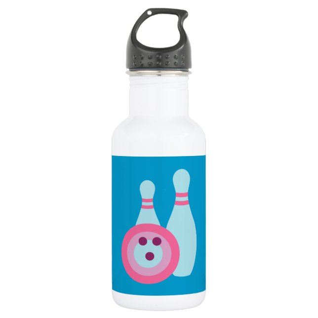 Bowling Ball and Pins 532 Ml Water Bottle (Front)