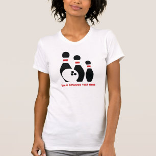 Bowling ball and pins custom T-Shirt