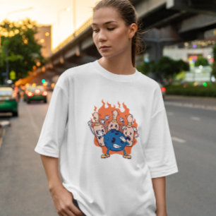 Bowling Ball And Pins Dabbing T-Shirt