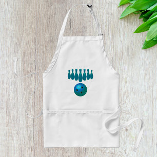 Bowling Ball and Pins Fun Sports Standard Apron