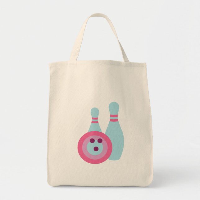 Bowling Ball and Pins Tote Bag (Front)