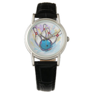 Bowling Ball and Pins Watch