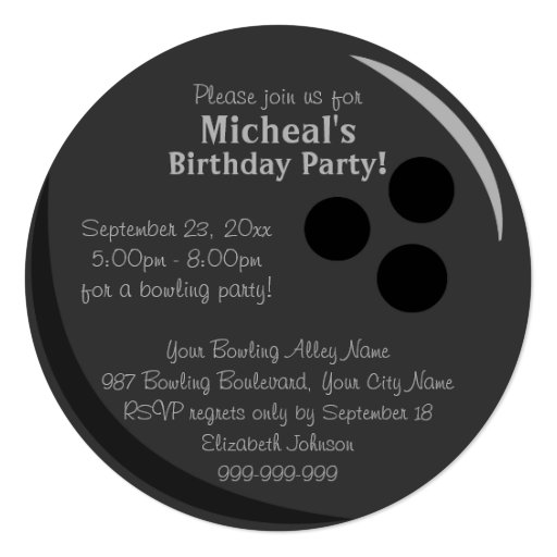 Bowling Ball Invitations 5