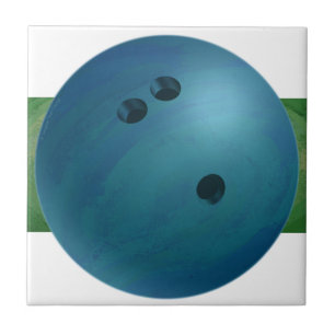 Bowling Ball Blue Ceramic Tile