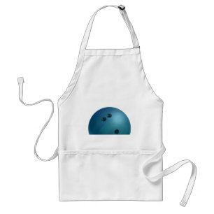 Bowling Ball Blue Standard Apron