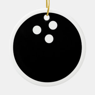 bowling ball ceramic ornament