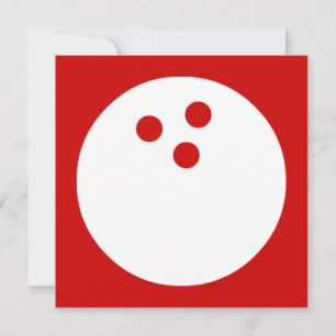 bowling ball : colour customisable invitation