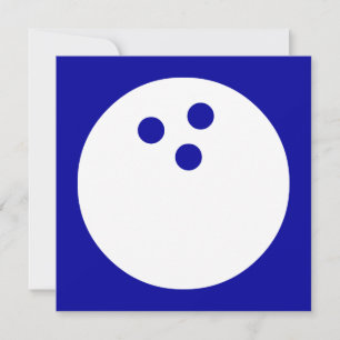 bowling ball : colour customisable invitation