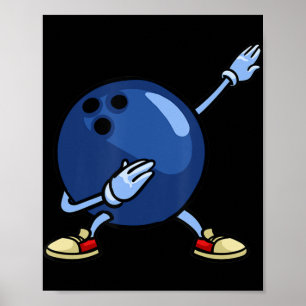 Bowling Ball Gift Pin Men Women Kids Youth Mum All Poster