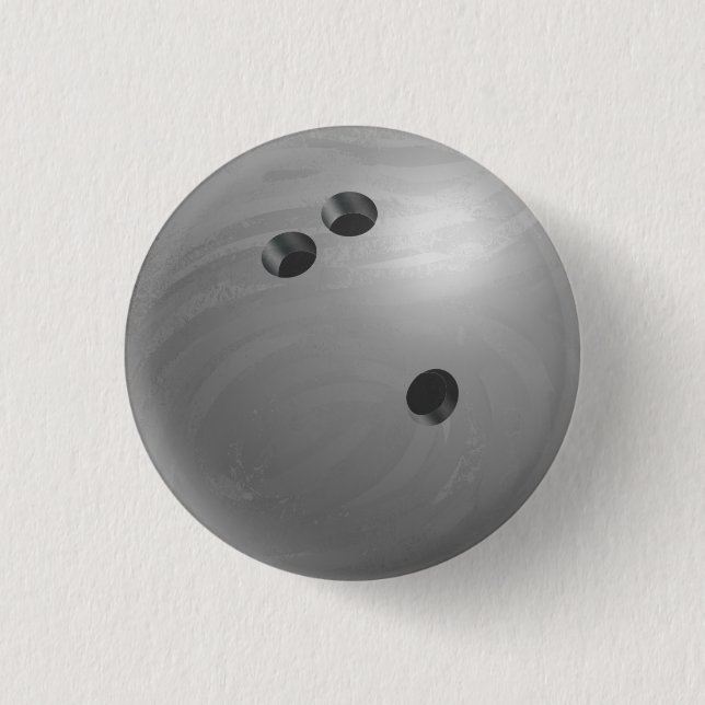 Bowling Ball Grey 3 Cm Round Badge (Front)