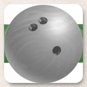 Bowling Ball Grey Coaster