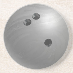 Bowling Ball Grey Coaster