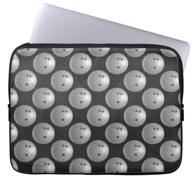 Bowling Ball Grey Laptop Sleeve (Front)