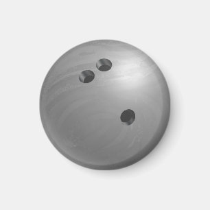 Bowling Ball Grey Magnet