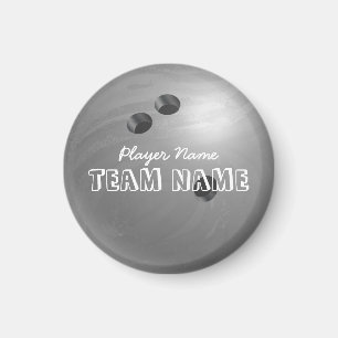 Bowling Ball Grey Magnet