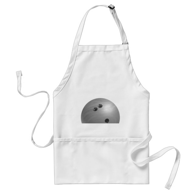 Bowling Ball Grey Standard Apron (Front)
