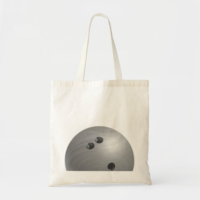 Bowling Ball Grey Tote Bag (Front)