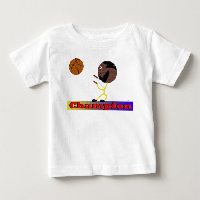 Bowling Ball Head Athlete Champion Baby T-Shirt (Front)