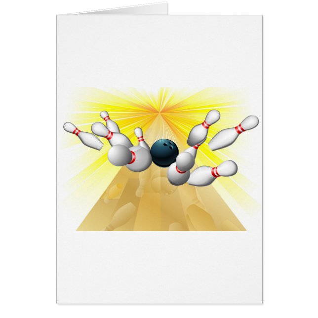 Bowling ball hitting pins (Front)