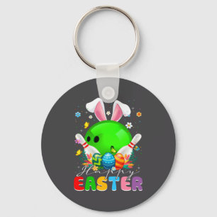 Bowling Ball Ns Bunny Ears Easter Day Boys Kid Key Ring