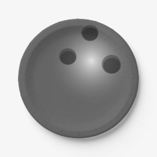 Bowling Ball Paper Plate