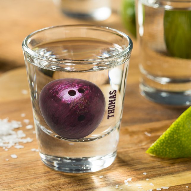 Bowling Ball Personalised Shot Glass (Creator Uploaded)