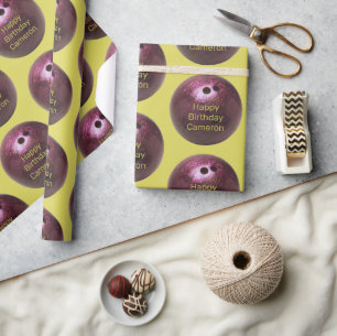 Bowling Ball Personalised Wrapping Paper