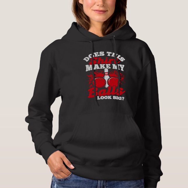 Bowling Ball Pin Bowler Strike Bowling Fanatic Bow Hoodie (Front)