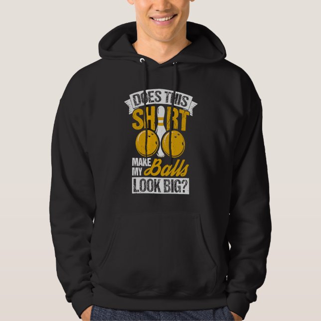 Bowling Ball Pin Bowler Strike Bowling Fanatic Bow Hoodie (Front)