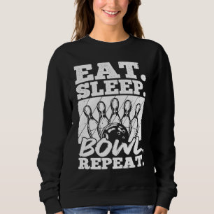 Bowling Ball Pin Bowler Strike Bowling Fanatic Bow Sweatshirt