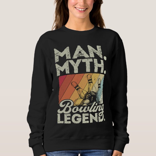 Bowling Ball Pin Bowler Strike Bowling Fanatic Bow Sweatshirt (Front)