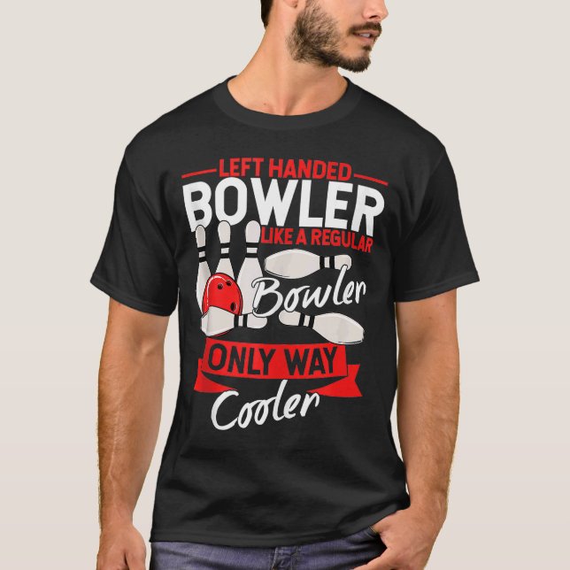 Bowling Ball Pin Bowler Strike Bowling Fanatic Bow T-Shirt (Front)