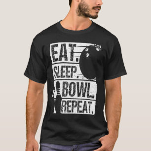 Bowling Ball Pin Bowler Strike Bowling Fanatic Bow T-Shirt