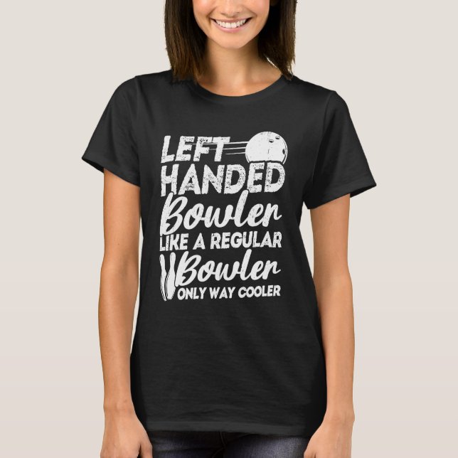 Bowling Ball Pin Bowler Strike Bowling Fanatic Bow T-Shirt (Front)