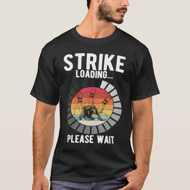 Bowling Ball Pin Bowler Strike Bowling Fanatic Bow T-Shirt (Front)