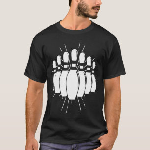 Bowling Ball Pin Bowler Strike Team Bowling Alley T-Shirt