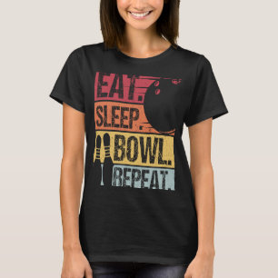 Bowling Ball Pin Bowler Strike Team Bowling Alley  T-Shirt