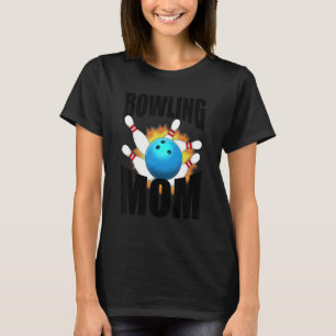 Bowling Ball & Pin Flower Women Love Bowling Gami T-Shirt
