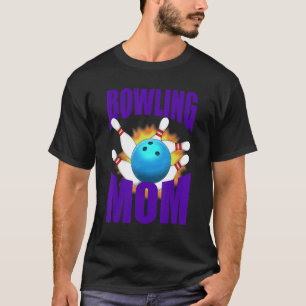 Bowling Ball & Pin Flower Women Love Bowling Gamin T-Shirt