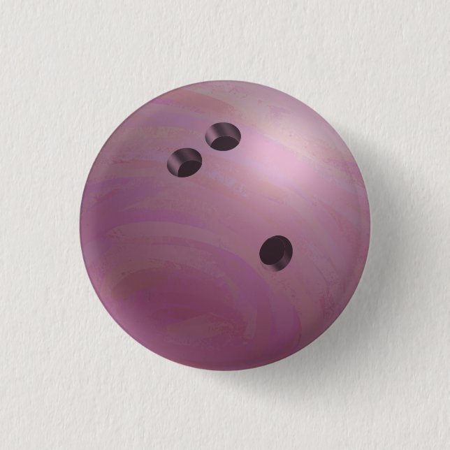 Bowling Ball Pink 3 Cm Round Badge (Front)