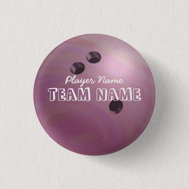 Bowling Ball Pink 3 Cm Round Badge (Front)