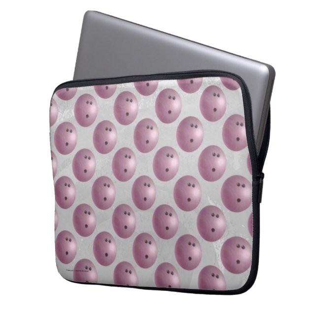 Bowling Ball Pink Laptop Sleeve (Front Left)