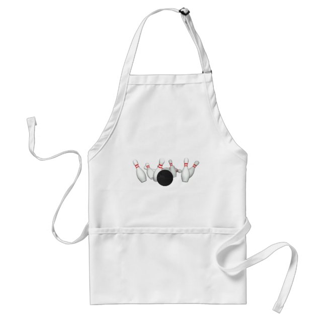 Bowling Ball & Pins: 3D Model: Standard Apron (Front)