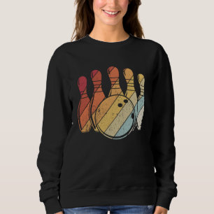 Bowling Ball Pins Bowler Strike Bowling Legend Bow Sweatshirt
