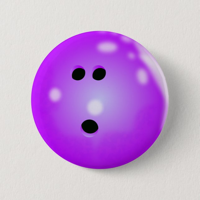 Bowling Ball (Purple) Button (Front)