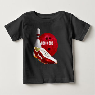 Bowling Ball Shoe And Pin With Your Custom Name Baby T-Shirt