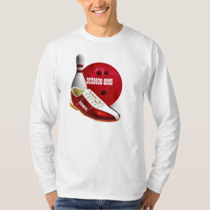 Bowling Ball Shoe And Pin With Your Custom Name T-Shirt